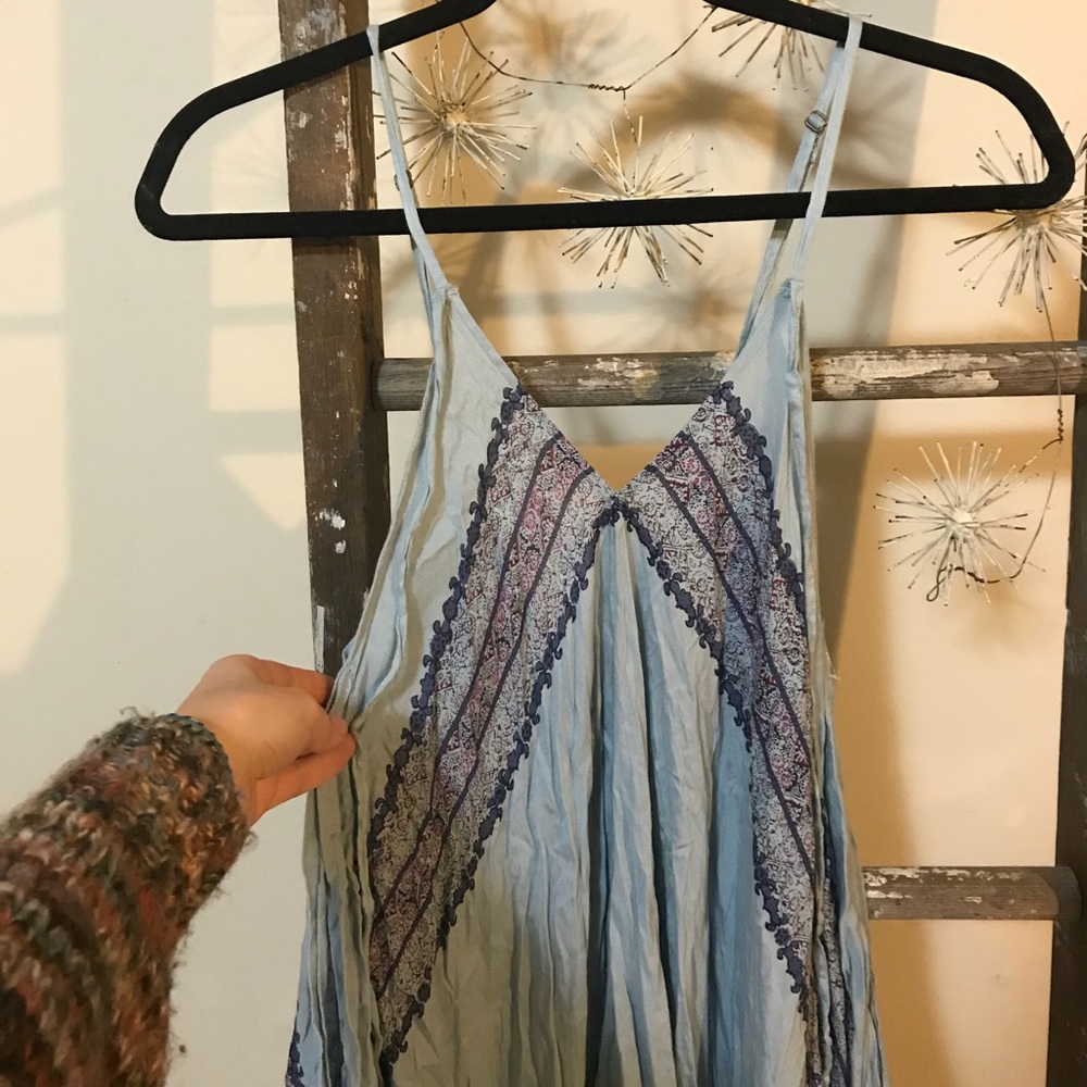 O’NEILL blue tapestry like boho hippie maxi dress